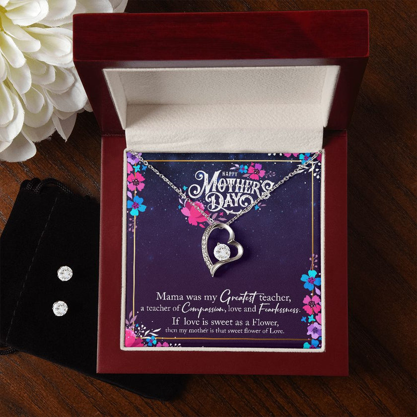 Forever Love Necklace & Earring Set for Mom - Carbone's Marketplace