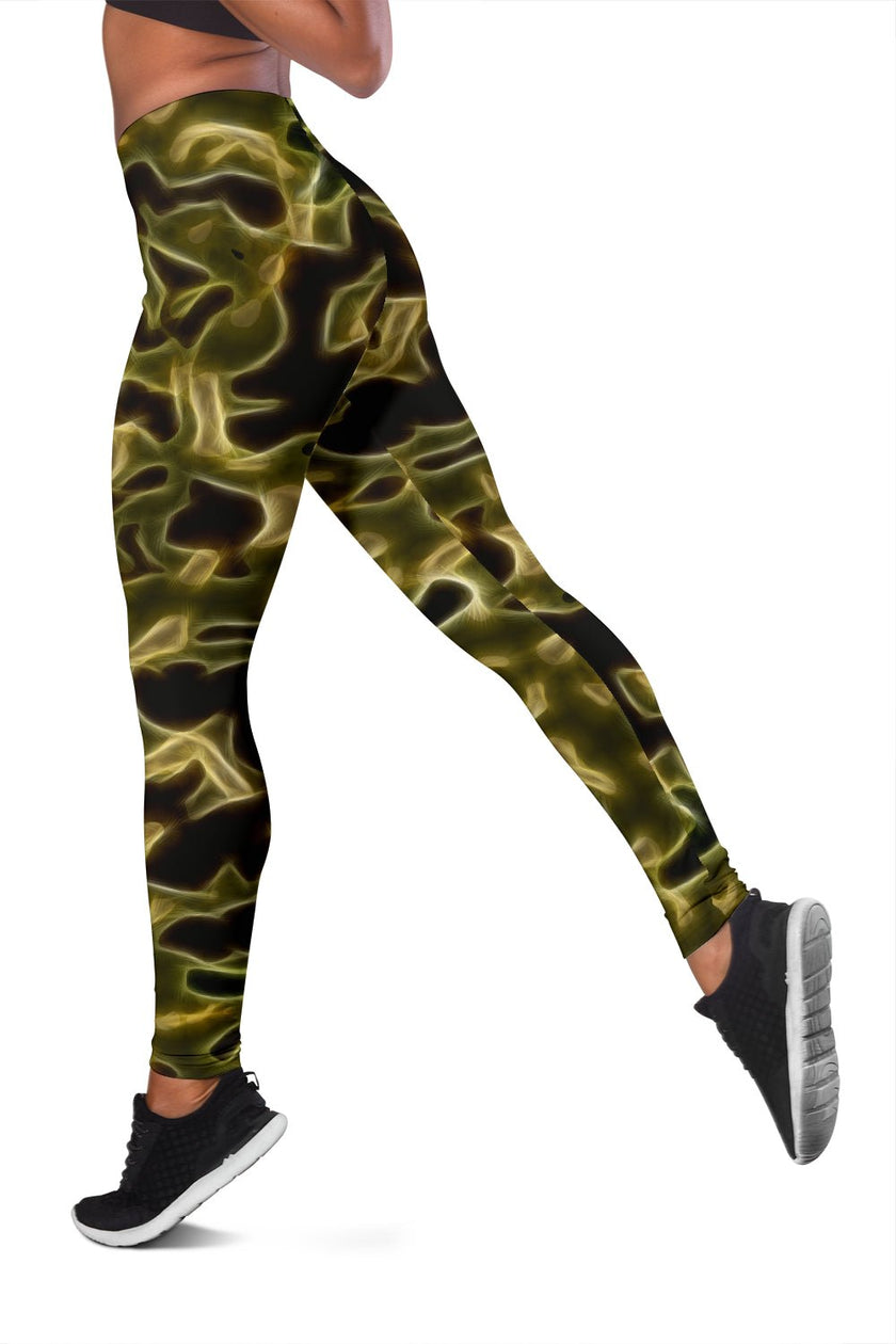 Fractal Camo Leggings Green for Camouflage Lovers - Carbone's Marketplace