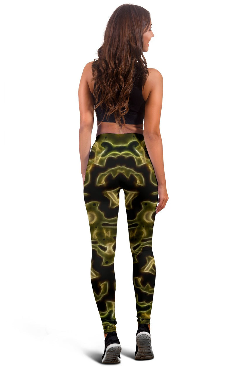Fractal Camo Leggings Green for Camouflage Lovers - Carbone's Marketplace