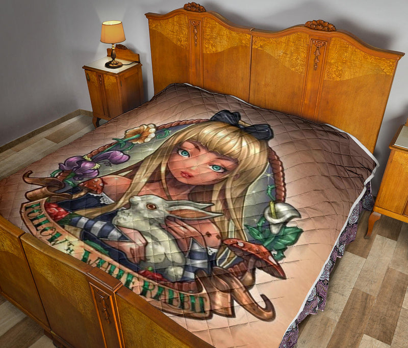 Tattoo Alice In Wonderland Quilt