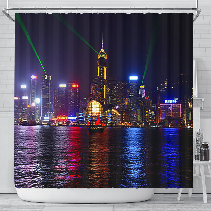 Shower Curtain ~ Hong Kong At Night