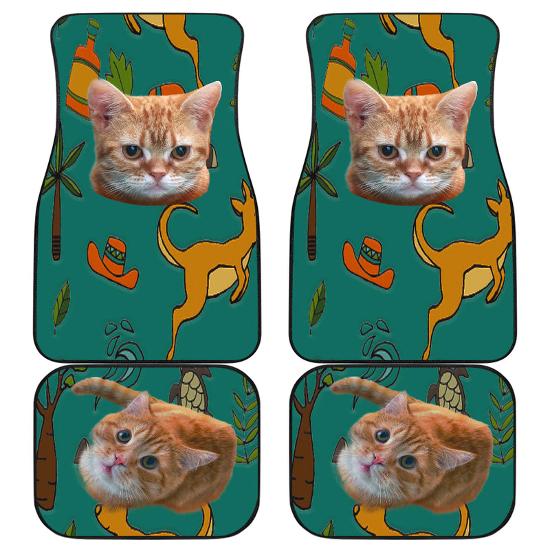 Yellow cat Car Floor Mat