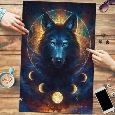 Wolf Moon Phase Jigsaw Puzzle- Carbone's Marketplace