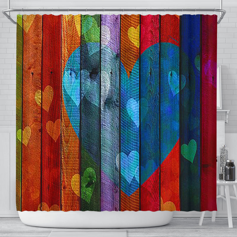 Wooden Hearts ~ Shower Curtain