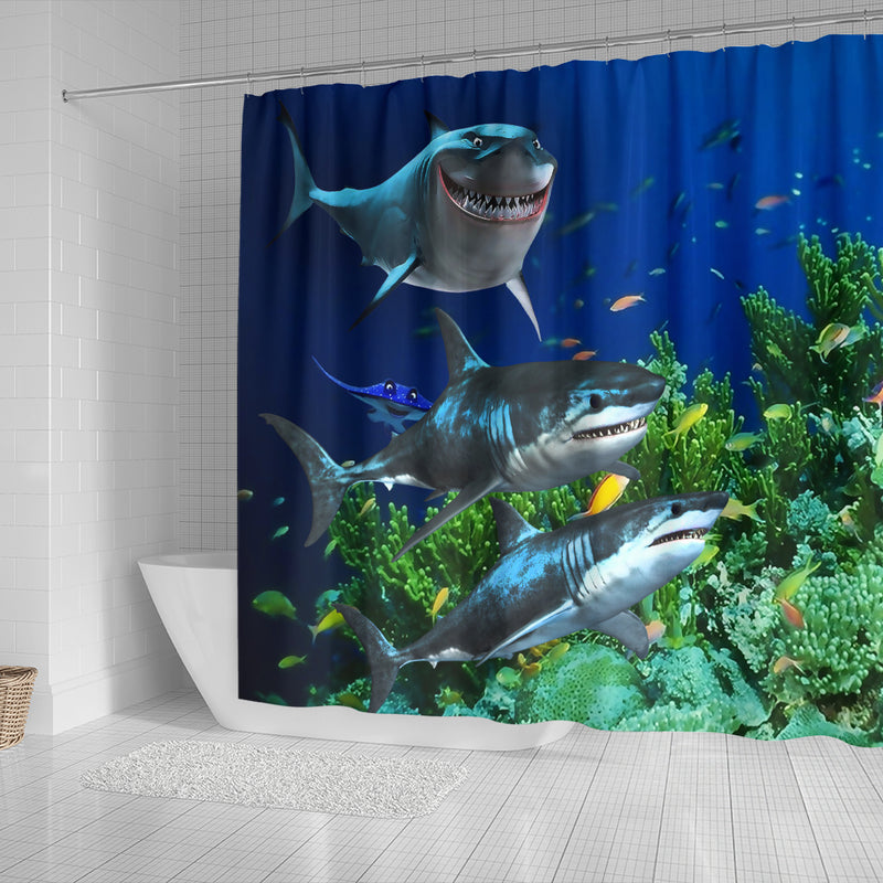 Sharks Shower Curtain