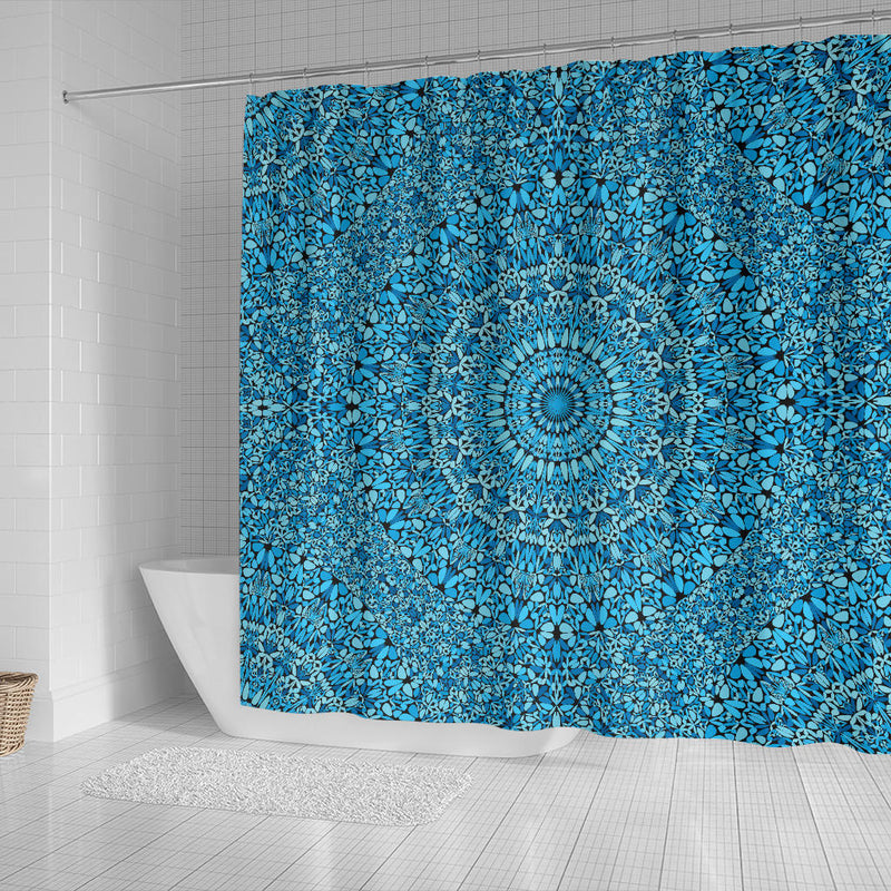 Sky Blue Mandala Shower Curtain