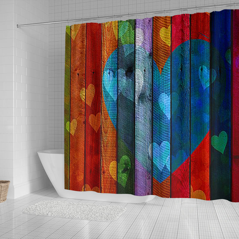 Wooden Hearts ~ Shower Curtain