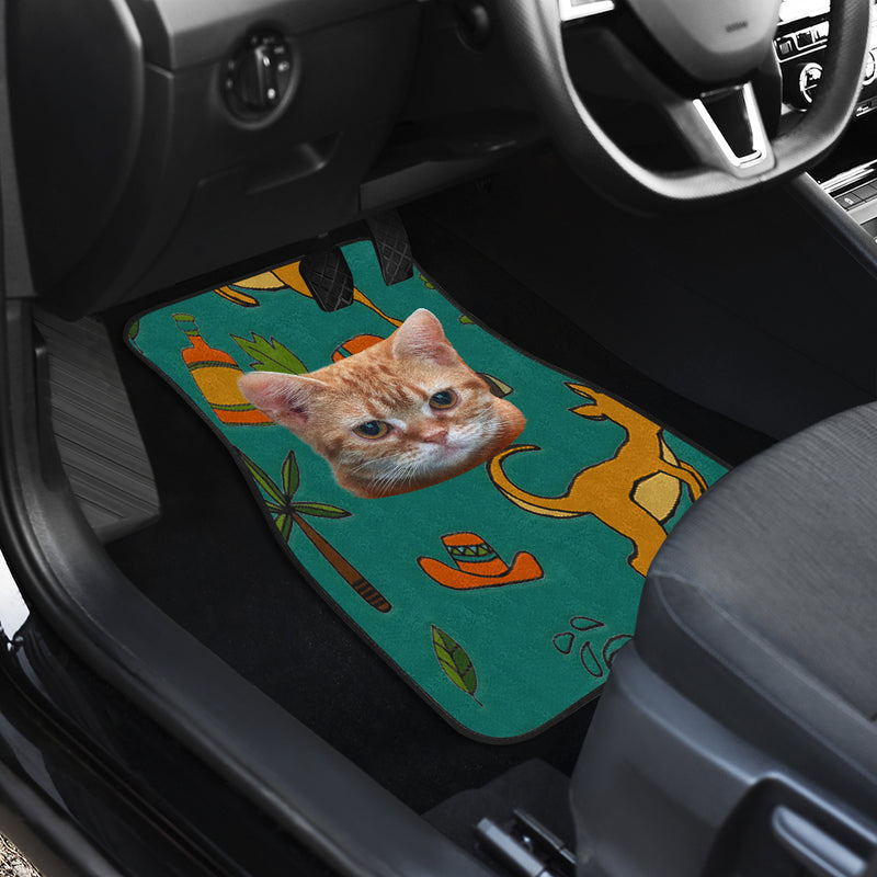 Yellow cat Car Floor Mat