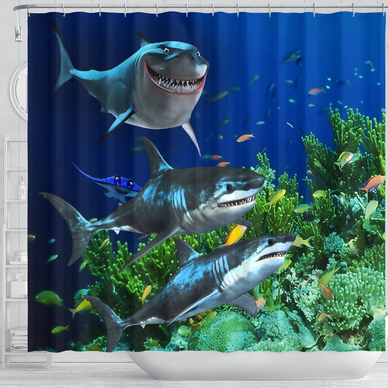 Sharks Shower Curtain