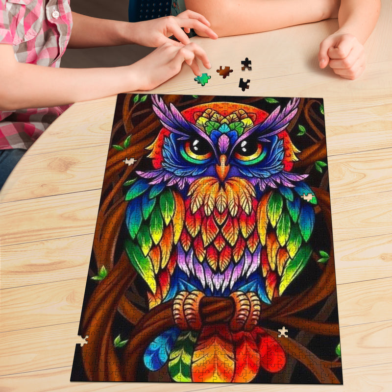 Vibrant Owl Jigsaw Puzzle