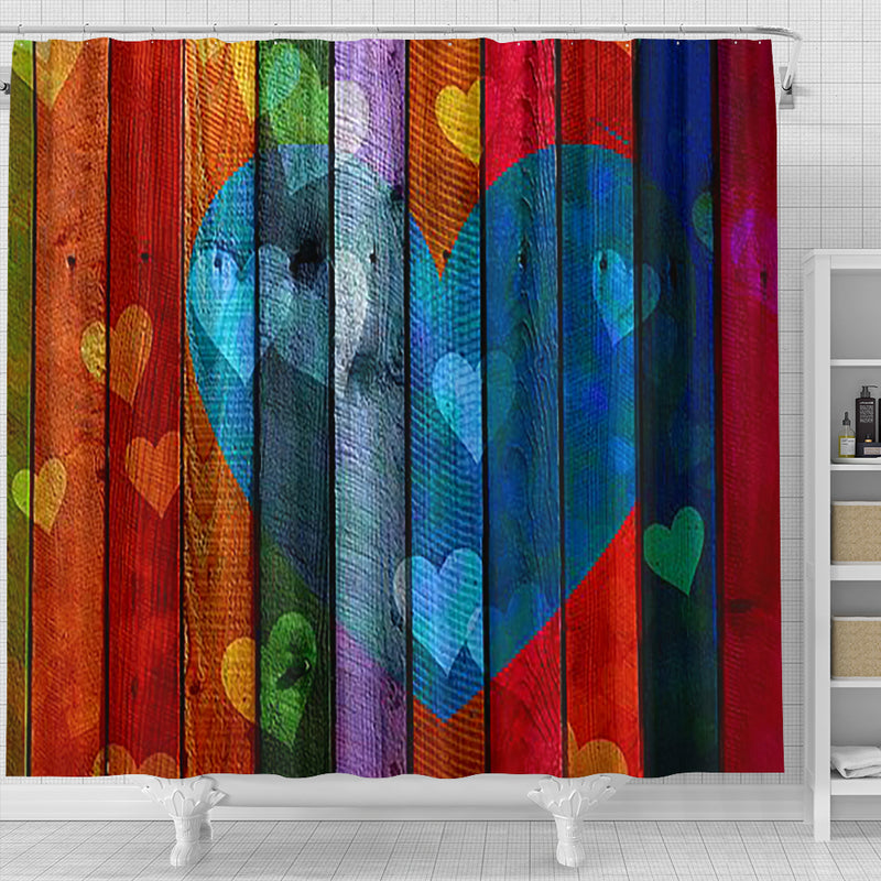 Wooden Hearts ~ Shower Curtain