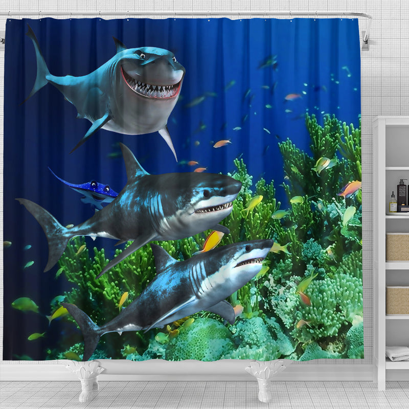 Sharks Shower Curtain