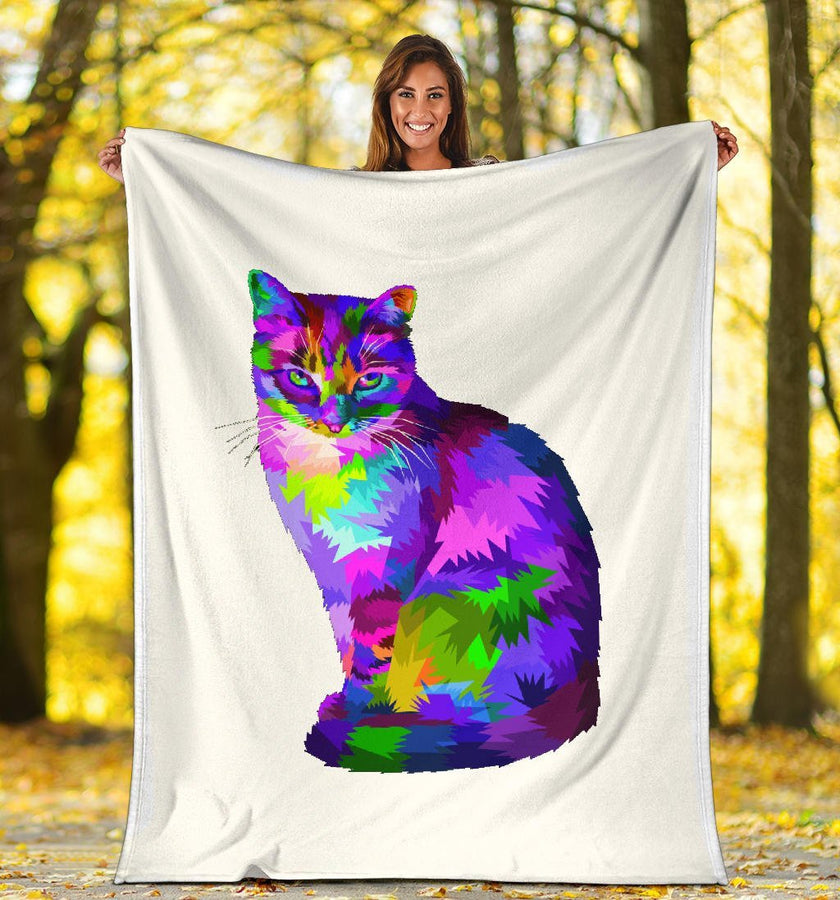 Gatto e Bianco - Coperta in Pile - Carbone's Marketplace