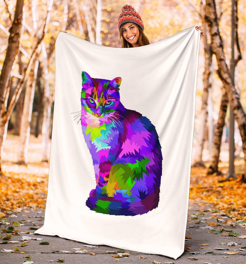 Gatto e Bianco - Coperta in Pile - Carbone's Marketplace