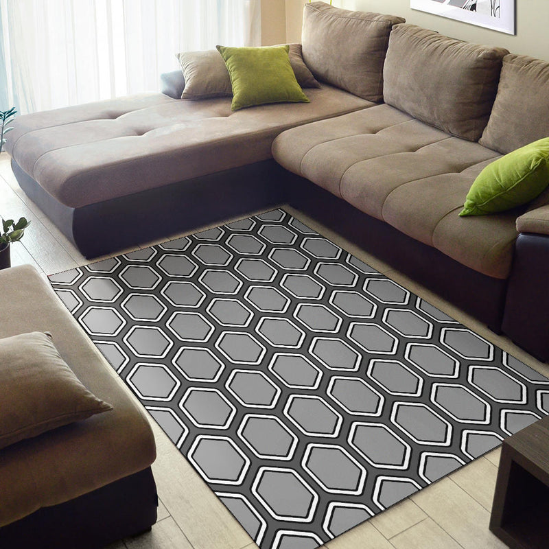 Geometric Gray Area Rug - Carbone&