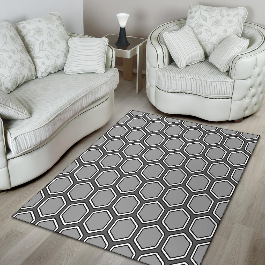 Geometric Gray Area Rug - Carbone's Marketplace