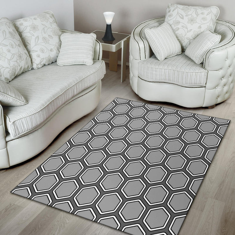 Geometric Gray Area Rug - Carbone&