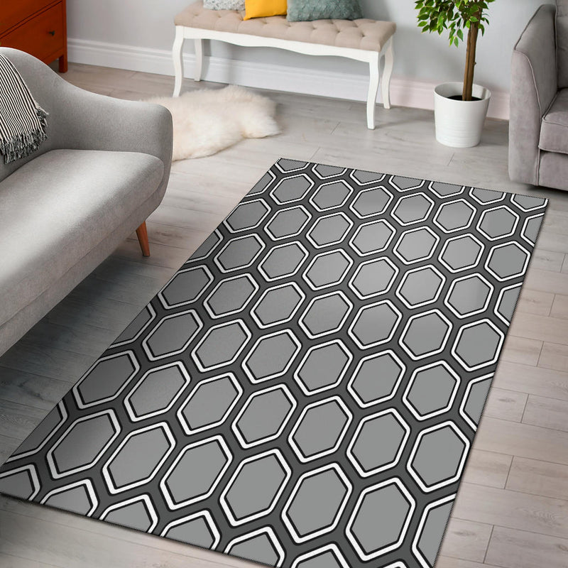 Geometric Gray Area Rug - Carbone&