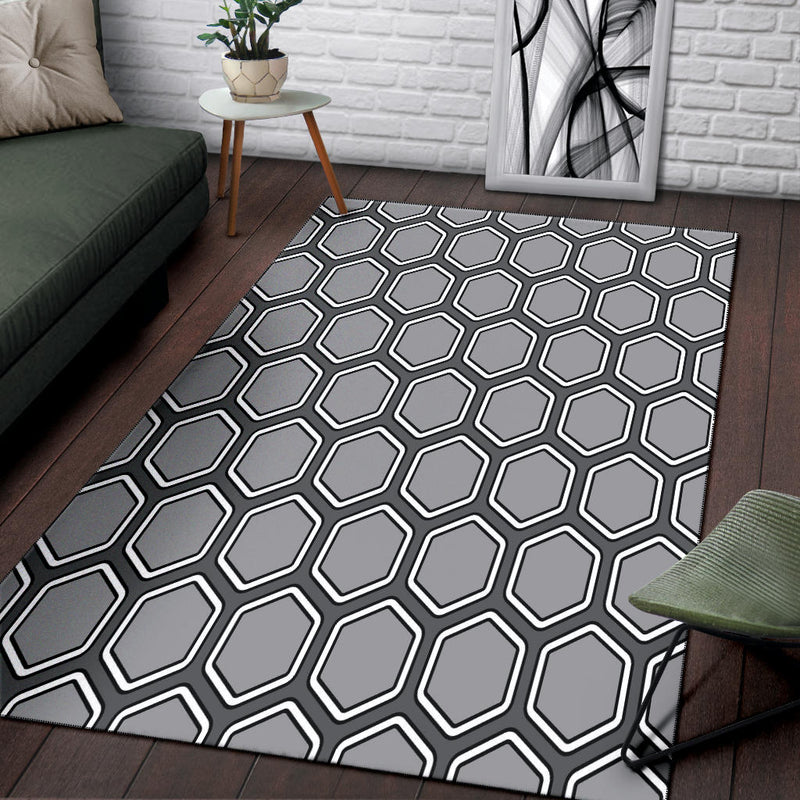 Geometric Gray Area Rug - Carbone&