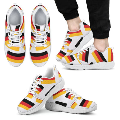 GERMANY'S PRIDE! GERMANY'S FLAGSHOE - Men's Athletic Sneaker (white bg - white lace) - Carbone's Marketplace