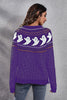 Ghost Pattern Round Neck Long Sleeve Sweater - Carbone's Marketplace