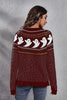 Ghost Pattern Round Neck Long Sleeve Sweater - Carbone's Marketplace