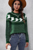 Ghost Pattern Round Neck Long Sleeve Sweater - Carbone's Marketplace