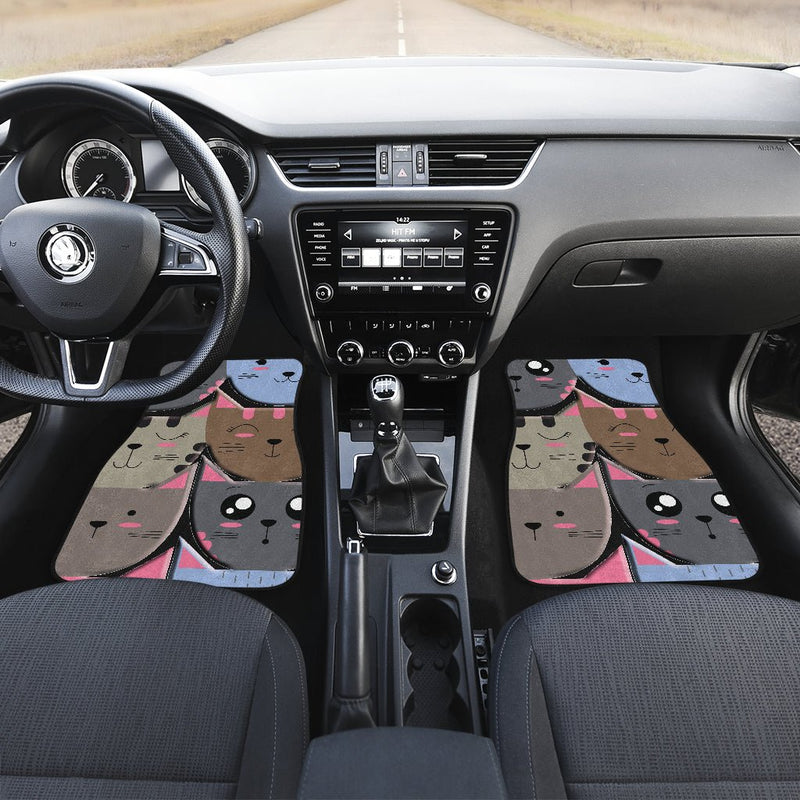 Girly cat Car Floor Mat - Carbone&