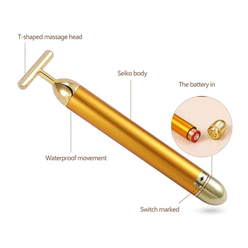 Gold Facial Roller Massager - Carbone's Marketplace