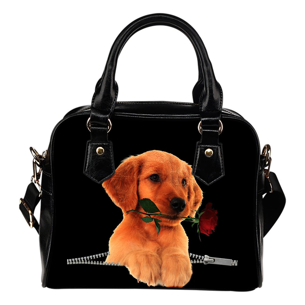 Golden Retriever Rose Zipper - Carbone's Marketplace