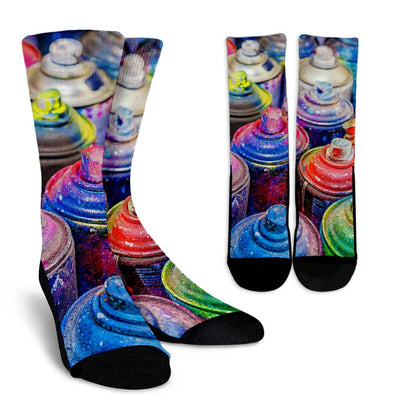 Grafitti Paint Crew Socks - Carbone's Marketplace