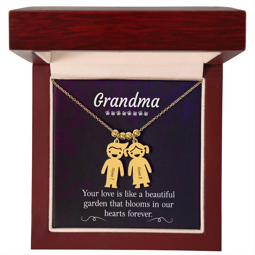 Grandma You're in Our Hearts Forever Necklace - Carbone's Marketplace