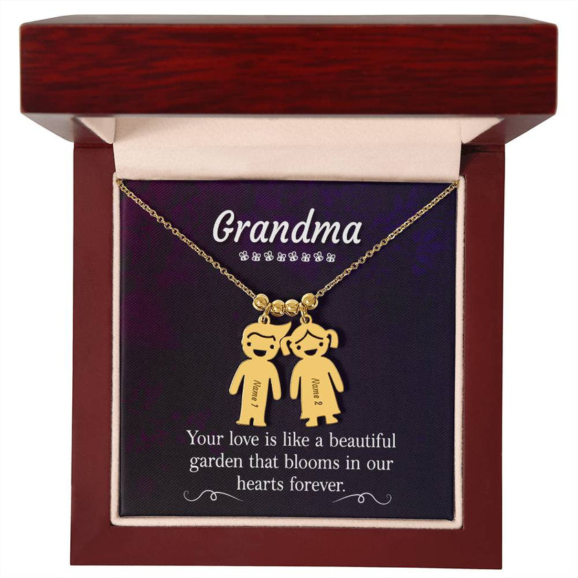 Grandma You're in Our Hearts Forever Necklace - Carbone's Marketplace