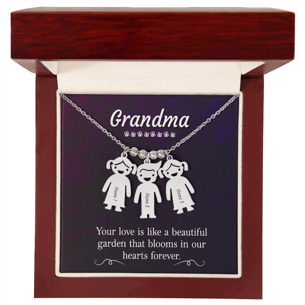 Grandma You're in Our Hearts Forever Necklace - Carbone's Marketplace