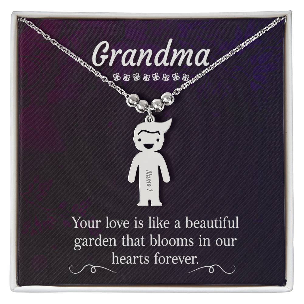 Grandma You're in Our Hearts Forever Necklace - Carbone's Marketplace