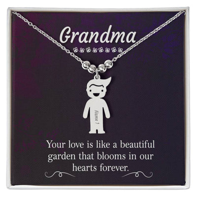Grandma You're in Our Hearts Forever Necklace - Carbone's Marketplace