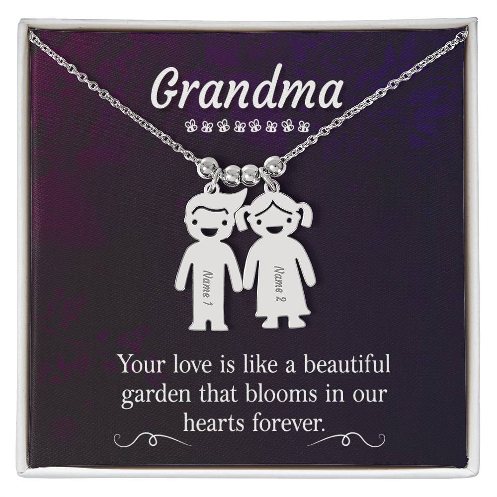 Grandma You're in Our Hearts Forever Necklace - Carbone's Marketplace