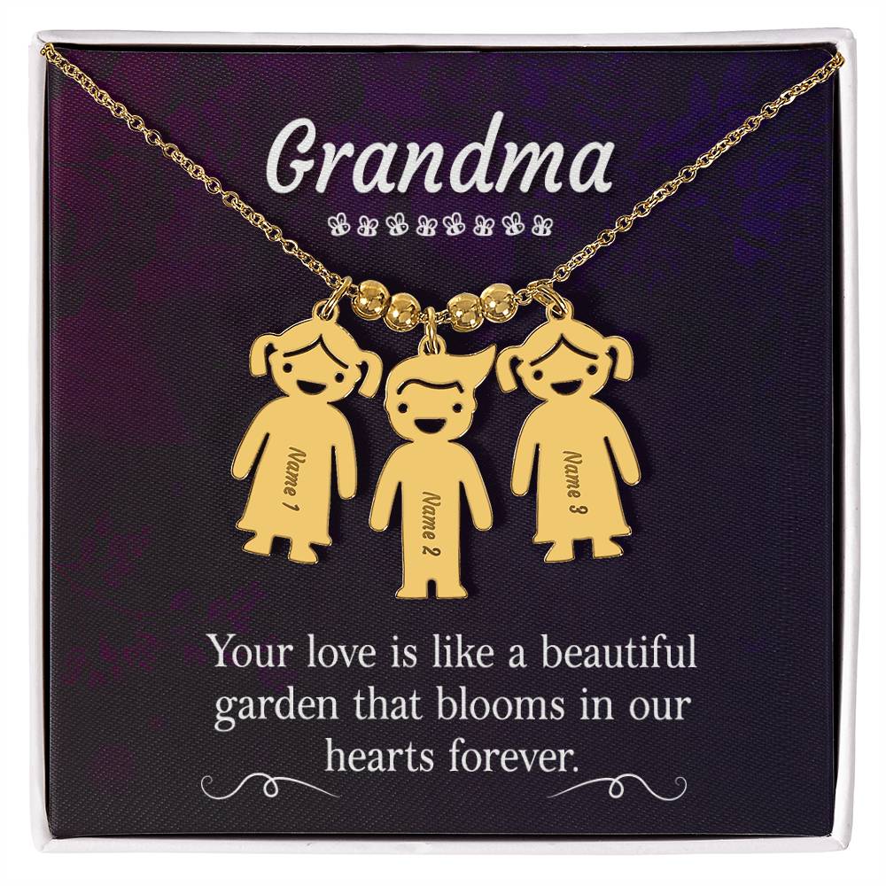 Grandma You're in Our Hearts Forever Necklace - Carbone's Marketplace