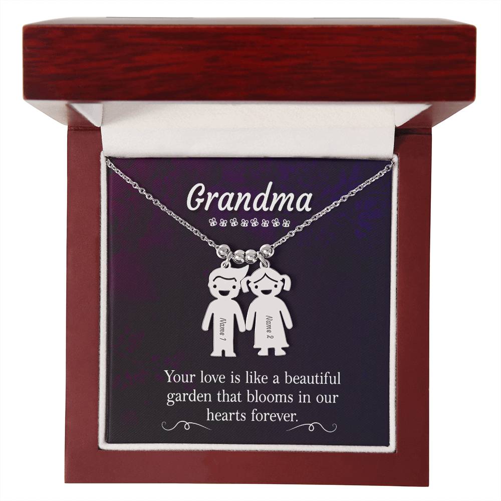 Grandma You're in Our Hearts Forever Necklace - Carbone's Marketplace