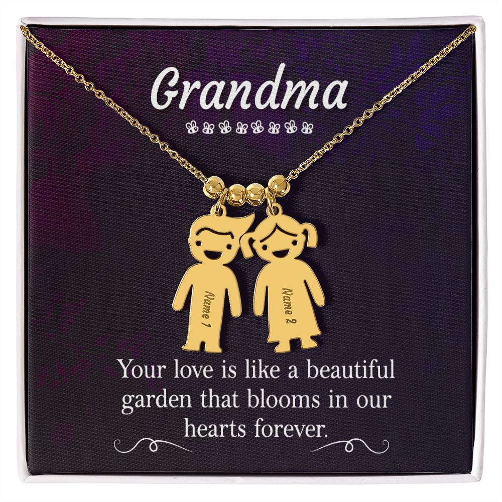 Grandma You're in Our Hearts Forever Necklace - Carbone's Marketplace