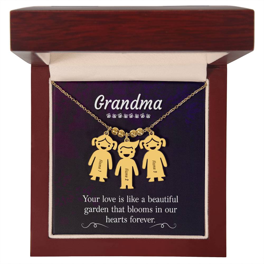 Grandma You're in Our Hearts Forever Necklace - Carbone's Marketplace