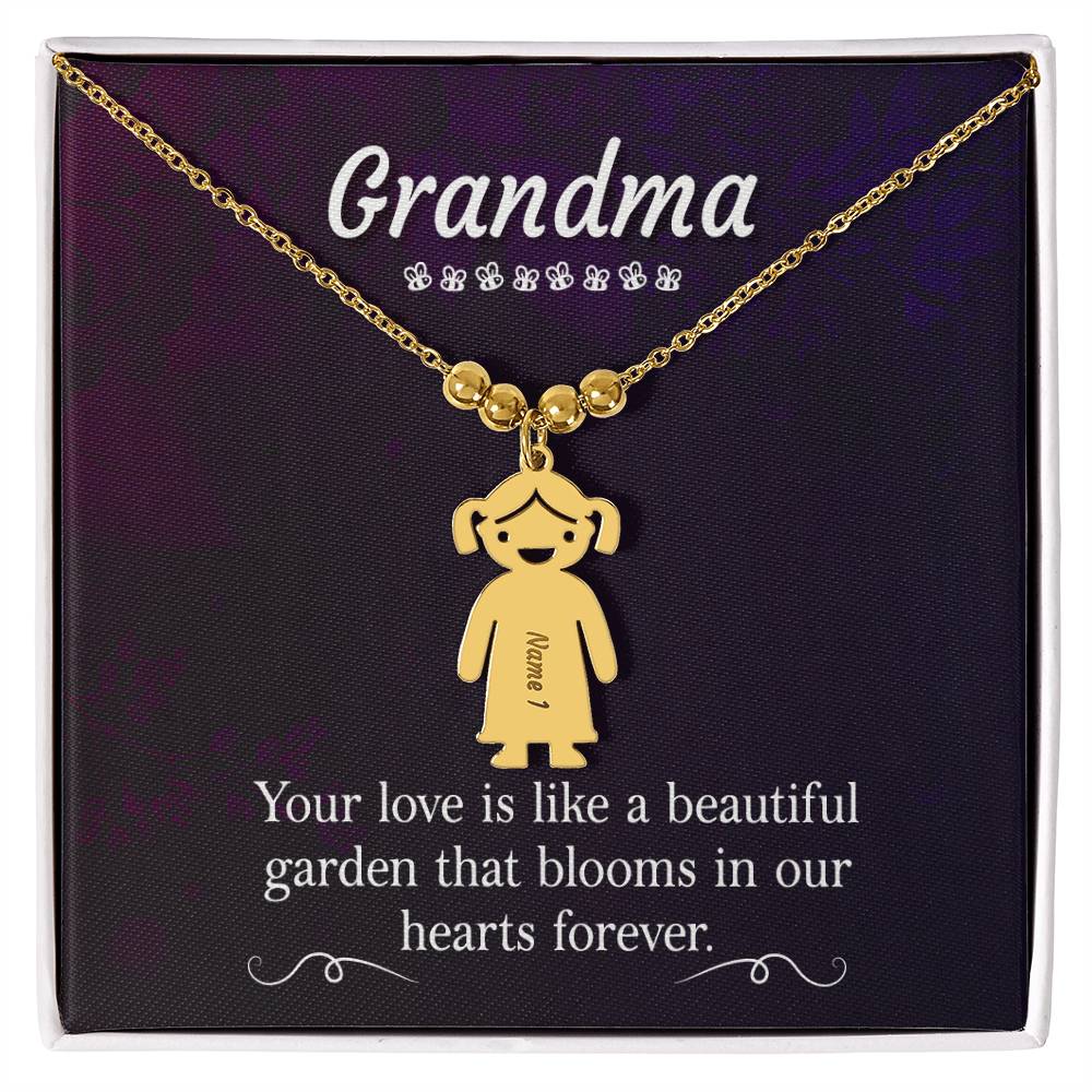 Grandma You're in Our Hearts Forever Necklace - Carbone's Marketplace