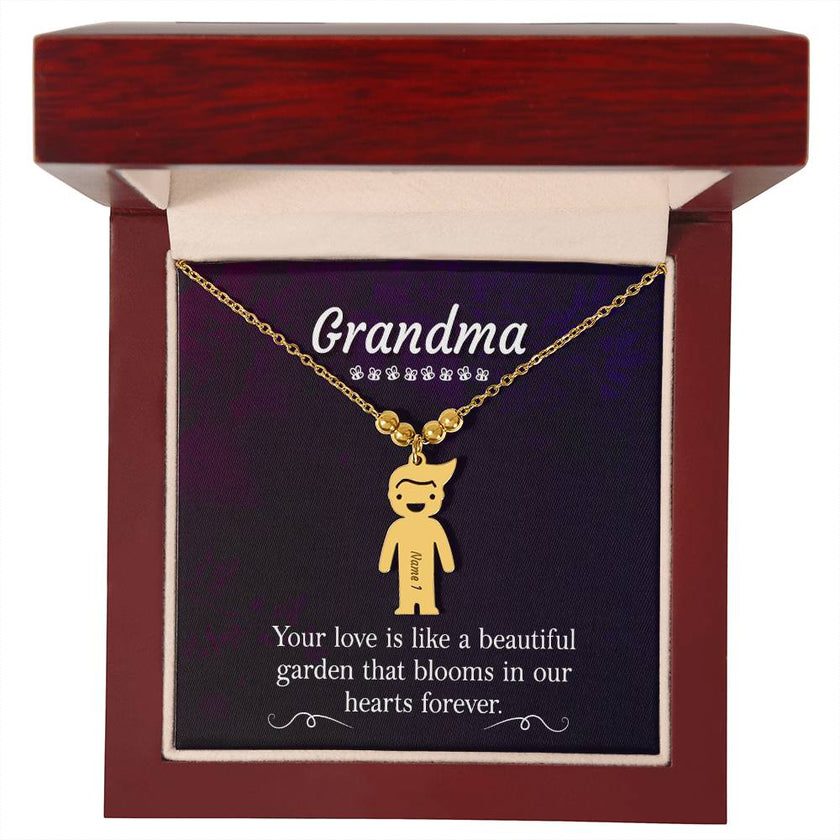 Grandma You're in Our Hearts Forever Necklace - Carbone's Marketplace