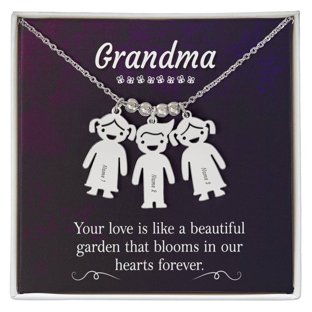 Grandma You're in Our Hearts Forever Necklace - Carbone's Marketplace