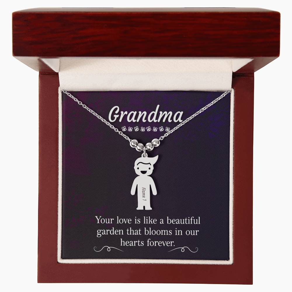 Grandma You're in Our Hearts Forever Necklace - Carbone's Marketplace