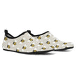 Grey back Cute Bumble Bees Aqua Shoes - Carbone's Marketplace