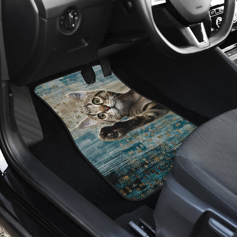 Grey kitten cute Car Floor Mat - Carbone&