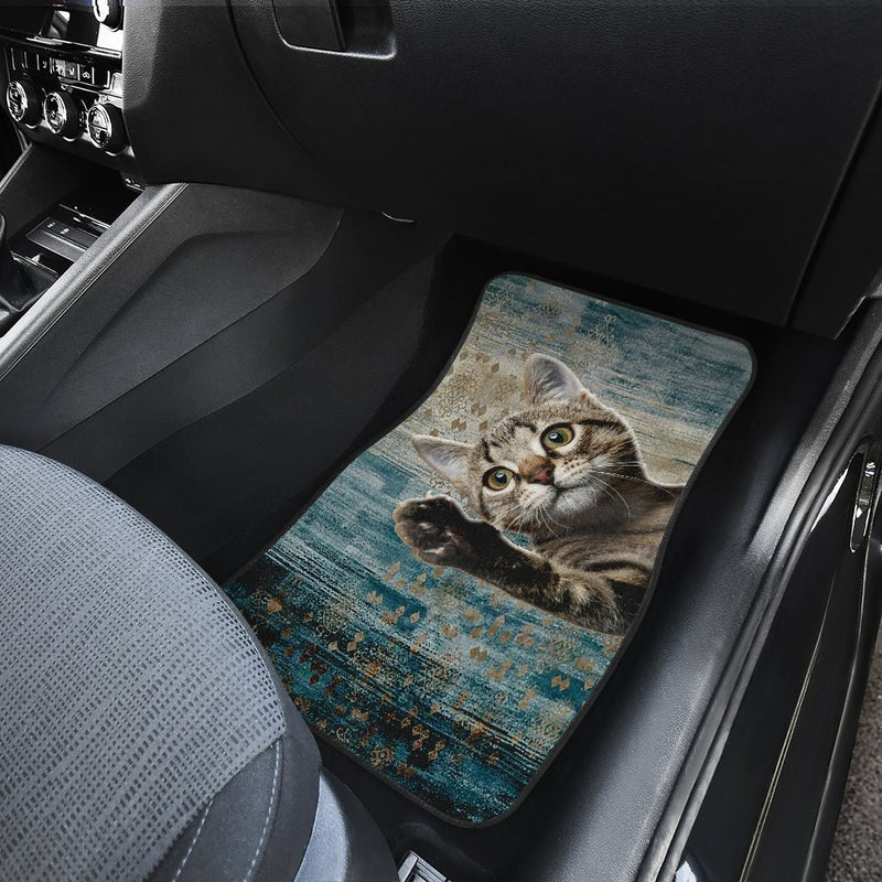 Grey kitten cute Car Floor Mat - Carbone&