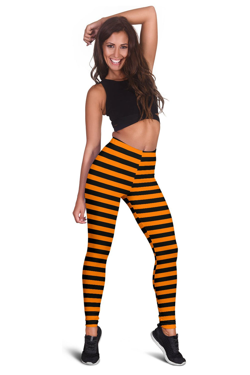 Halloween Striped Leggings - Carbone&