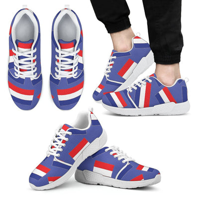 HOLLAND'S PRIDE! HOLLAND'S FLAGSHOE - Men's Athletic Sneaker (blue bg - white lace) - Carbone's Marketplace